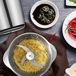 aordey by aordey SS 5 Litre Electric Meat Grinder 3 Speed Control Bowl Food Chopper & Mincer Electric Chopper image 5