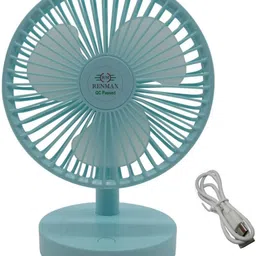 Rechargeable Mini Table Fan 611 3-Speed Dual Battery 90 degree tilt with 1 Months Warranty 140 mm Table Fan-image-16