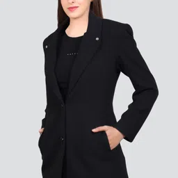 young club classic LUREX Self Design Coat For Women image 3