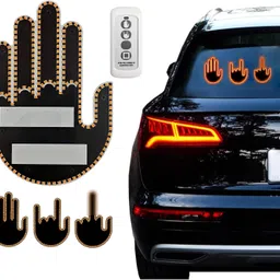 LED Illuminated Gesture Car Finger Light with Remote Hand Lamp Car Fancy Lights-image-18