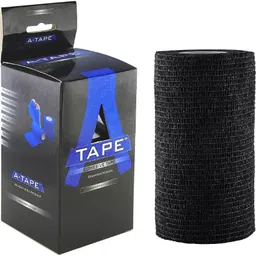 a-tape Self Adhesive Bandage Cohesive Black & Green (10 cm X 4.5 meters, Pack of 2) Elastic Crepe Bandage image 3
