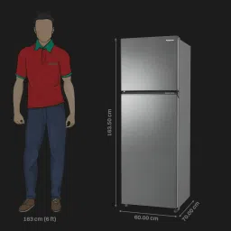 Panasonic TG Series 292 Litres 2 Star Frost Free Double Door Convertible Refrigerator with Surround Cooling Technology (NR-TG337BVHN, Electric Grey) image 2