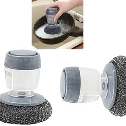 2pcs Wok Scrubber Cleaning Brush Kitchen Pot Cleaner Tool Dish Washing Sponge Plastic Wet and Dry Brush-image-22