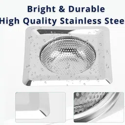 singhindustrie Kitchen Sink, Basin, Bathroom Sink Stainless Steel Push Down Strainer image 4