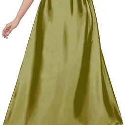 SPRY WORLD Mehndi M105F Satin Blend Petticoat-image-7