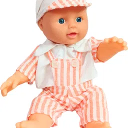 ladli Baby Toy Wearing a Orange Dress with Movable Hands and Legs for Kids Toy-picture-35