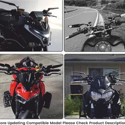 b.k accessories Manual Rear View Mirror For Hero, Honda, Royal Enfield, Suzuki, TVS, Yamaha, Universal For Bike Universal For Bike image 5