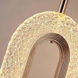 prmoagen Oval Shape Modern Style Led Glossy Crystal Gold Creative Led Pendant Lamp Pendants Ceiling Lamp image 2