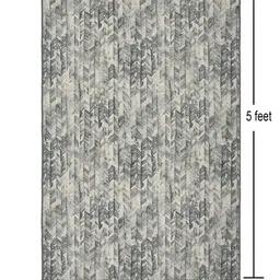 presto Grey Abstract Polyester 3 ft x 5 ft Machine made Carpet image 2