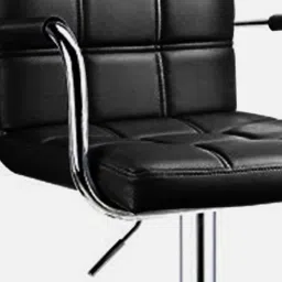 furniturstation Enn Leatherette Bar Stool In Black Colour With Swivel image 5