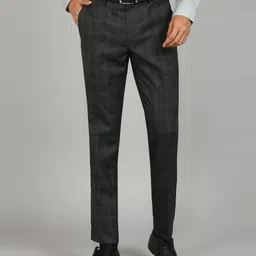 raymond Men Slim Fit Grey Polyester Trousers-picture-28
