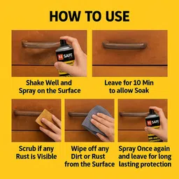 be safe forever Multipurpose Spray, Rust Remover, Lubricant, Cleaner & Protectant Bicycle Lubricant image 5