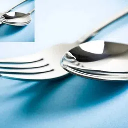 hawkeye Stainless Steel Spoon & Fork Combo Set,Cutlery for Dining,Kitchen & Everyday Use Stainless Steel Table Spoon Set image 4