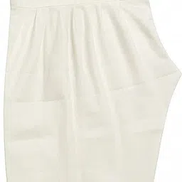 r j Organic Cotton Blend Solid Women ["White"] Salwar image 3