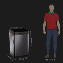 Haier 9 kg 5 Star Fully Automatic Top Load Washing Machine (Heater 688, HWM90-H688BK, In-built Heater, Dark jade) image 2