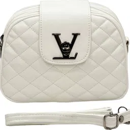 house of common White Women Sling Bag WOMEN 3 ZIP LOCK SLING BAG image 2