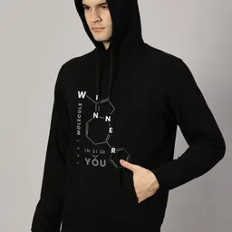 leon Men Full Sleeve Printed Hooded Sweatshirt image 3