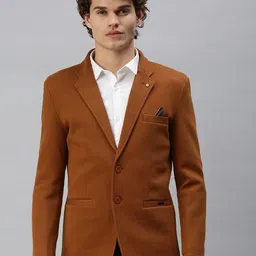 showoffff Men Solid Single Breasted Casual Blazer image 1