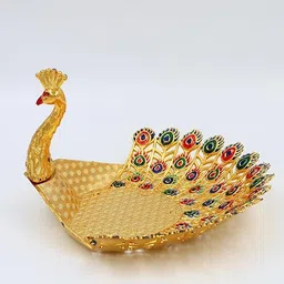 casa clasico Peacock Shape Fruit Tray for Dinning Table Tray Serving Set-picture-13