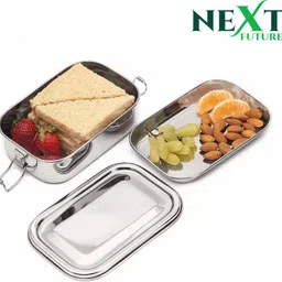 next future Rectangle Lunch Box/Food Pack, High Polish 1-Tier Tiffin Box for School & Office 1 Containers Lunch Box image 2