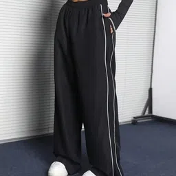 zyrofit Women Printed Black Track Pants-picture-32