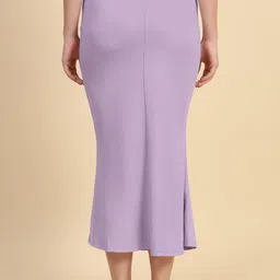 Trendmalls TM-P001-Pale Purple-XXL Lycra Blend Petticoat image 3