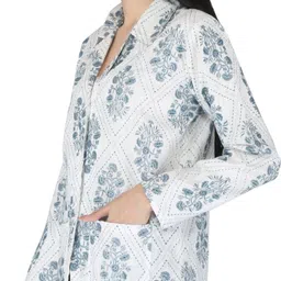 chuklin Cotton Floral Print Coat For Women image 3