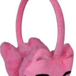 jency innovate WINTER CUTE KITTY EARMUFF for KIDS and ADULT PINK COLOR Ear Muff image 2