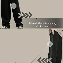 leriya fashion Men Self Design Black, Green Track Pants image 4