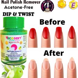 ecosoft Contains Hydrating Agents & Perfume.unit of 1 ADVANCE NEW PACK No parabens. No sulphates. Only love! Made in India. Ultimate Premium Dip & Twist Instant Nail Polish Remover Nail Polish Remover - Acetone Free, Enriched with Vitamin C or Vitamin E with Green Apple Fragrance. Contains Hydrating Agents & Perfume.unit of 1-picture-29