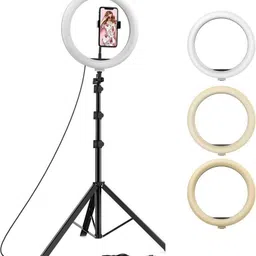 SSCOMPUTER 10 inch Big LED Selfie Ring Light with Tripod Stand 7 Feet | 3 mode Tripod, Tripod Kit, Tripod Ball Head, Tripod Bracket-image-65