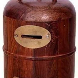 stylish art maker Wooden Post Box shaped Money Bank Coin Saving Box - Piggy Bank Coin Bank (Brown) Coin Bank-picture-20