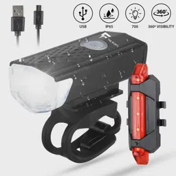 USB Rechargeable Bike Headlight & Tail light Set/combo LED Front Rear Light Combo-image-8