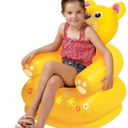 vworld s Happy Beautiful Comfortable Infalatable Teddy Bear Shape Animal Chair image 3