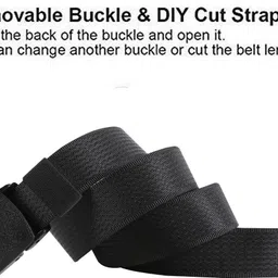 edifier Women Casual Black Nylon, Canvas Belt image 5