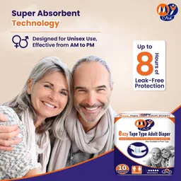 myaid Premium Pant Style Adult Diapers | Fast Absorption & Wetness Indicator - 2 Pack Adult Diapers - M image 4