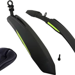 byking Front& Rear Mudguard with Reflective Tape and Iron Fitting With Cycle Seat Cover Full Length Front & Rear Fender-picture-21