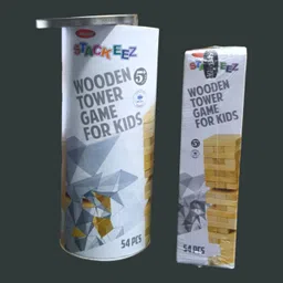skygold JENGA STACKEEZ WOODEN TOWER BLOCKS GAME FOR KIDS PACK OF 54 BLOCKS (BEIGE) image 5
