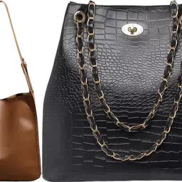 trendycraft Women Black, Beige Shoulder Bag-picture-26