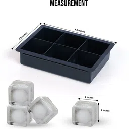 thulir Flexible Silicone Ice Tray for Whiskey, Cocktails, Coffee & Drinks Easy Release Black Silicone Ice Cube Tray image 4