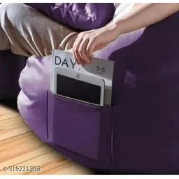 seventh heaven XXXL Filled Bean Bag with Cushion and Footrest - Scratch Resistant Premium Leatherite Bean Bag Footstool With Bean Filling image 5