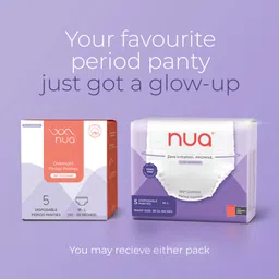 nua Comfort Disposable Period Panties M-L | Zero Irritation | 4x Comfort (Pack of 5) Sanitary Pad image 2