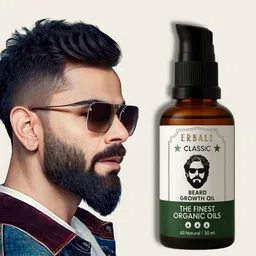 erbali Advanced Beard Growth Oil | Thicker, Fuller Beard in 21 Days | Hair Oil image 1