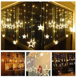 vibex 138 LEDs 2.7 m Yellow Flickering, Steady Star Rice Lights image 2