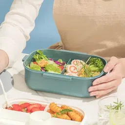 akr BPA Free lunch box with inner box fork spoon food container 2 Containers Lunch Box-picture-14