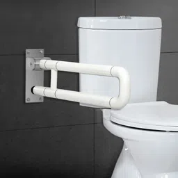 kosmocare Wall Mounted Flip up Stainless Steel Grab Bar Rails with Anti-Slip Nylon - 24 " Shower Grab Bar-picture-35