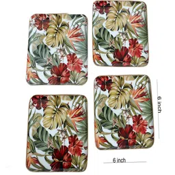 august collectives Multicolor Iron Tropical paradise (Set of 4) Side Plates image 5