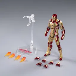 marvel Iron Man Mark 42 Action Figure With Lights, Interchangeable Parts, Collectibles image 5