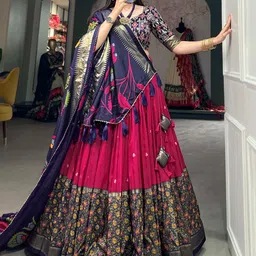 radhvi biz Floral Print Semi Stitched Lehenga Choli image 2