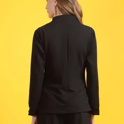 kiwwi by kirti Women Solid Single Breasted Formal Blazer image 2